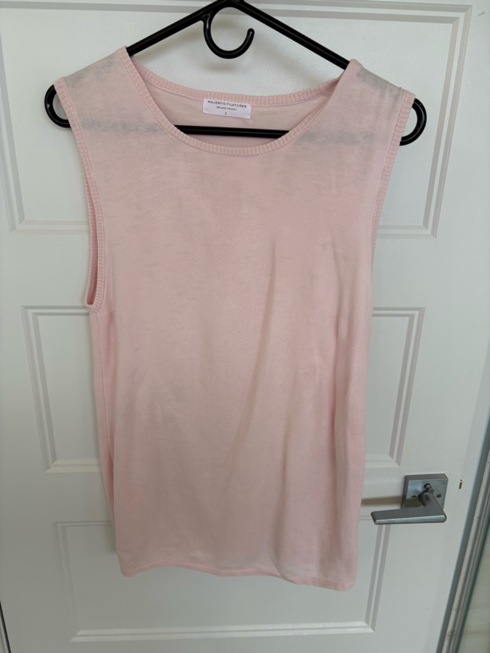 Woven Sleeveless Tank Top - Pale Pink